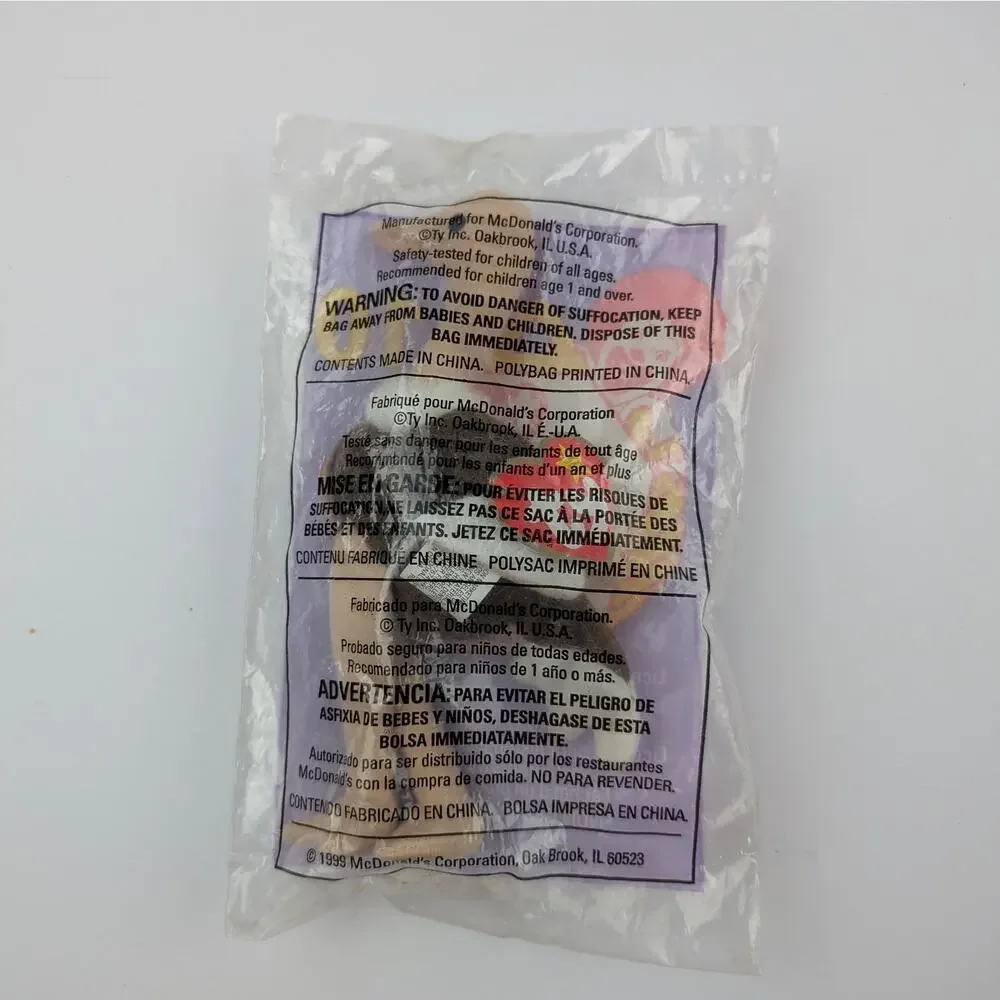 7 Sealed McDonald's TY Teenie Beanie Babies 1998-2000 Mixed Lot